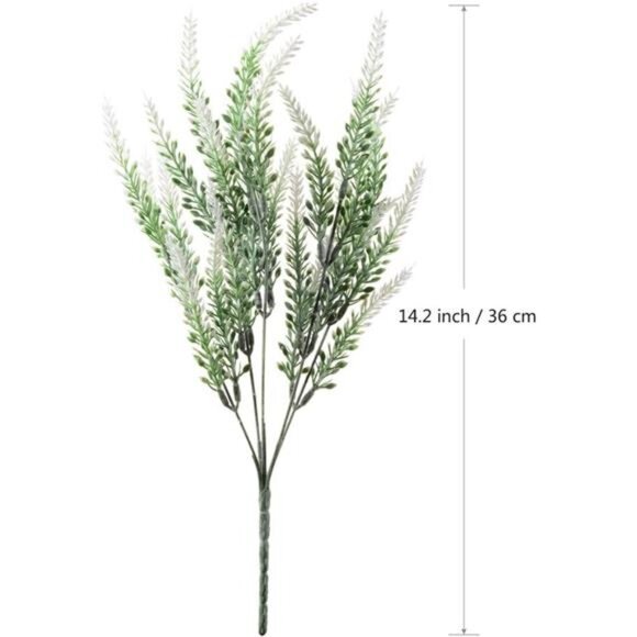 Flowers 6 Bundles Lavender Bouquet for Wedding Home Office Decoration - White - Picture 7 of 8